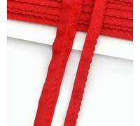 10/20/50M 11mm Fascia elastica in nylon Nastro in pizzo a doppio strato Reggiseno Biancheria intima Spallacci Elastici Accessori per cucire fai da te-Rosso-11mm-10 metri