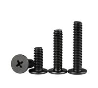 10/20/ 50pcs Black 304 Stainless Steel Cross Ultra Thin Flat Wafer Head Screw CM M1.6 M2 M2.5 M3 M4 M5 M6 For Laptop(12mm,M2.0 50pcs)