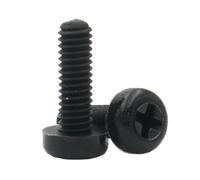10/20/50pcs M2 .5 M3 M4 M5 M6 M8 Filettatura Metrica Nero Nylon Plastica Croce Incasso Rotonda Testa Pan Vite Bullone(40mm,M8 (10pcs))