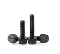 10/20/50pcs M3M4M5M6 Bulloni zigrinati intrecciati a mano con testa tonda in nylon nero(10pcs M8X30)