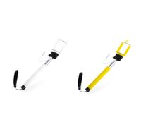 10/20/50pz MONOPIEDE BASTONE SELFIE CELLULARE FOTO JACK 3,5mm BOTTONE acciaio