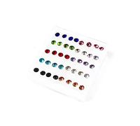 10-20 coppie zirconia cubica Orecchini per prigionieri di plastica per orecchie sensibili 2-6 mm zirconia cubica per donne orecchini a perno di silicone post stallone ...