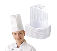 [10, 20 o 40] CAPPELLI CUOCO MONOUSO BIANCO IN CARTA CHEF