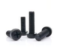 10/20/pcs M2 M2.5 M3 M4 M5 M6 GB818 Nero Nylon Plastica Isolante Croce Da Incasso Pan Testa Rotonda Bullone Vite(8mm,25pcs M2.5)