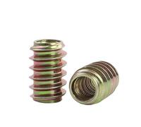 10-20 pezzi di dadi for inserti in legno M6 M8 in acciaio al carbonio zincato for mobili, con attacco passante, senza testa, con dado filettato(M8x15 15pcs)
