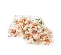 10/20 pezzi di fiori di seta artificiali testa gradiente orchidea fiore di magnolia per la casa decorazioni natalizie accessori per tornanti fai da te-arancione chiaro-20 pezzi