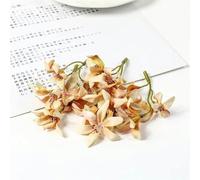 10/20 pezzi di fiori di seta artificiali testa gradiente orchidea fiore di magnolia per la casa decorazioni natalizie accessori per tornanti fai da te-giallo-10 pezzi