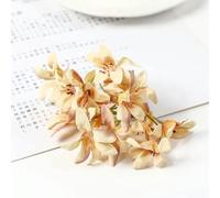10/20 pezzi di fiori di seta artificiali testa gradiente orchidea fiore di magnolia per la casa decorazioni natalizie accessori per tornanti fai da te-giallo chiaro-20 pezzi