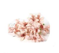 10/20 pezzi di fiori di seta artificiali testa gradiente orchidea fiore di magnolia per la casa decorazioni natalizie accessori per tornanti fai da te-rosa chiaro-20 pezzi