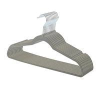 10/20 pezzi di grucce in velluto for vestiti, cappotti, antiscivolo, floccate, salva-vestiti, organizer for organizzazione e stoccaggio di stanze for adulti(Grey Silver,10pcs)