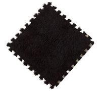10/20 pezzi di tappetino da gioco in peluche morbido, tappeto in schiuma, for tenere al caldo la stanza Per Soggiorno,Camera Da Letto(Black,20Pcs)