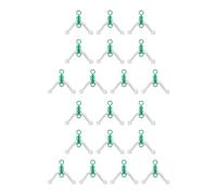 10/20 pezzi lenza da pesca Space biforcation girella 8 anelli sagomati contatto per doppio gancio Subline Splitter Tackle Line Space biforcation anelli contatto dispositivo per doppio gancio Subline