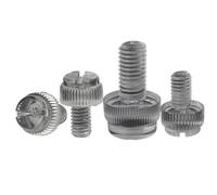 10/20 pezzi M3 M4 M5 M6 M8 trasparente nylon PA66 bianco nero plastica zigrinata testa scanalata Per Elettronica e Macchinari(Clear,20pcs M4x6)