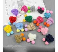 10/20 pezzi Mini Cappello e Sciarpa di Babbo Natale Costume di Natale per Gatto Coniglio Bambola Lecca-lecca Bottiglia Fai da Te Decorazione per la Cena della Festa di Natale-20 pezzi_a