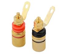 10-20 pezzi presa jack a banana connettori a banana placcati in oro nero + rosso terminali audio isolanti terminali for altoparlanti anti-impatto(20pcs)