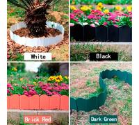 10/20 pezzi Recinzione decorativa in plastica per aiuole da giardino - Facile installazione per giardino, orto, prato e paesaggio all'aperto, per piccoli cortili, aiuole, giardini delle fate, per crea