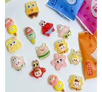 10/20 pezzi Spongebob Squarepants cartoni animati Luminosi Spugna Torta Grande Stella Sorpresa Giocattolo Sacchetto Cieco Carino Resina FAI DA TE Piccoli Accessori Regali Piccoli per Feste, La Miglior