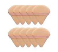10/20 pezzi triangolo velluto soffio di polvere farina for pizza mini spugna for trucco viso cosmetici strumento di trucco leggero lavabile (Color : 10pcs skin color)
