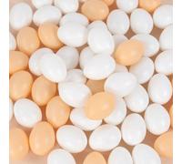10/20 pezzi Uova finte di plastica bianche e gialle, uova di Pasqua simulate per fai da te, pittura, decorazione domestica, accessori per l'arte B02,B01ABS