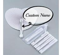 10/20 pezzi Ventagli di carta a forma di cuore bianchi personalizzati per matrimonio, adatti come souvenir per feste, fidanzamenti, battesimi di bambini, regali per gli ospiti, stile country, retrò, s