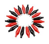 10-20 pz 28mm Morsetto a coccodrillo in metallo Coccodrillo Pinza elettrica Test Sonda Meter Nero Rosso(R 5pcs B 5pcs 28mm)