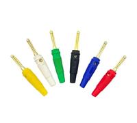 10/20 Pz 4 MILLIMETRI Spina A Banana Placcato Oro Audio Altoparlante Connettori Amplificatore Binding Post Spina jack for Terminali dei cavi(White,10 Pcs)