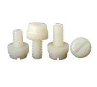 10/20 Pz M3 M4 M5 M6 M8 Acrilico Trasparente Nylon trasparente PA66 Bianco Nero Plastica Zigrinatura Testa con intaglio Senza utensili Pollice Bullone Vite(20pcs M4x12)