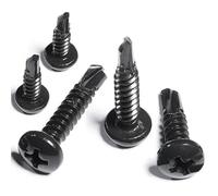 10/20 Pz Nero In Acciaio Inox 304 Croce Pan Testa Foratura Viti Autofilettanti M3.5 M4 .2 M5 Lunghezza = 13mm-50mm(25mm,M3.5(20pcs))