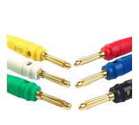 10/20 Pz Placcato Oro 4 MILLIMETRI Spina A Banana Audio Altoparlante Connettori Amplificatore Binding Post Spina jack for Terminali dei cavi(Yellow,10 Pcs)