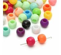 10-200 pezzi 6 10 12 14 16 18 20 mm perline colorate rotonde in acrilico con foro grande per la creazione di gioielli fai da te bracciale orecchini - MixColor 10 mm 100 pezzi