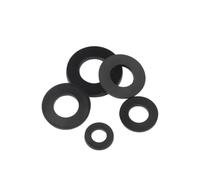 10-200 pezzi bianco/nero plastica nylon rondella piana distanziatore piano M2 M2.5 M3 M4 M5 M6 M8 guarnizione isolante anello per vite 0.5~3mm(Black,M8x25x2 x20pcs)