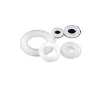 10-200 pezzi bianco/nero plastica nylon rondella piana distanziatore piano M2 M2.5 M3 M4 M5 M6 M8 guarnizione isolante anello per vite 0.5~3mm(White,M8x30x2 x20pcs)