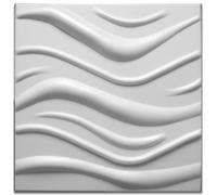 10/20mq di Pannelli in XPS (polistirene compatto) 3D a soffitto o Parete 50x50x2cm Bianchi 4 modelli - 10mq di Onde