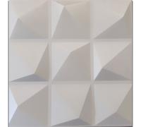 10/20mq di Pannelli in XPS (polistirene compatto) 3D a soffitto o Parete 50x50x2cm Bianchi 4 modelli - 20mq di piramidi