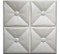10/20mq di Pannelli in XPS (polistirene compatto) 3D a soffitto o Parete 50x50x2cm Bianchi 4 modelli - 20mq di cuscini
