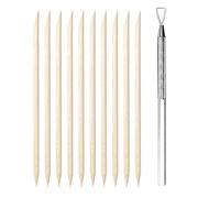10/20pcs Donne Signora Doppia Estremità di Arte Bastone di Legno Cuticola Pusher Remover Pedicure Professionale Unghie Strumento Accessori