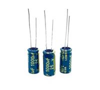 10-20pcs/lot 25V 1000UF Low ESR/Impedance high frequency aluminum electrolytic capacitor 1000UF25V 25v1000uf 20% CZAOINCU(One Size)