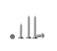 10/20pcs M2.9 M3.5 M4.8 Lunghezza 6.5-38mm Acciaio inossidabile 304 Torx a sei lobi Vite a testa svasata piatta Sicurezza for legno autofilettante(M3.9x19mm(10pcs))
