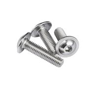10-20pcs M3/M4/M5/M6 acciaio inossidabile 304 viti con testa a piatto, fessura esagonale interna e rondella attaccata, M3x12mm