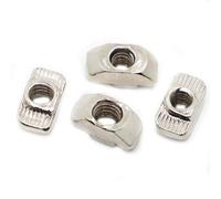 10/20pcs M3 M4 M5 M6 M8 T-dado testa a martello T dado nichelato connettore for 20/30/40/45 serie profilo in alluminio accessori(Size:40-M6 10pcs)