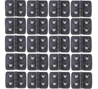 10/20PCS Piccole Cerniere Mini Plastica Nero Porta Connettore Cuscinetto Butt Cabinet ABS Cerniera for Mobili Libreria Finestra Hardware(20pcs)
