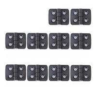 10/20PCS Piccole Cerniere Mini Plastica Nero Porta Connettore Cuscinetto Butt Cabinet ABS Cerniera for Mobili Libreria Finestra Hardware(10pcs)