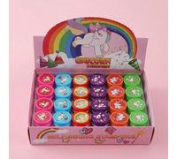10/24/48 pezzi di timbri assortiti a tema unicorno per feste di compleanno di bambini, gadget per sacchetti regalo, riempitivi per piñata, premi per la classe, premi per carnevale 24 pezzi,10 pezzi,5
