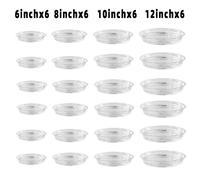 10/24pcs 6/8/2.5cm Plastica Trasparente Pianta Piattini Fiore Vaso Sgocciolio