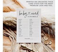 10/25/50 pezzi Divertenti carte da gioco per doccia con lettere - perfette per annunci del sesso del bambino e nuovi genitori, in fibra di bambù di alta qualità, senza bisogno di alimentazione, gioco 