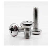 10/25/50 pz M1 M1.2 M1.4 M1.6 M2 M2.5 M3 M4 M5 M6 M8 Micro Piccolo In Acciaio Inox 304 Croce Pan Vite a Testa Tonda Bullone(6mm,M3.5 50pcs)