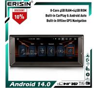 10.25" 64GB 8-Core Android 14 DAB+ CD Autoradio GPS DAB+ per BMW Serie 5 E39 M5