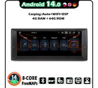 10,25" 64GB Android 14 Autoradio Carplay BT5.0 SWC per BMW 5 Series E39 M5 Radio