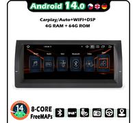 10,25" Android 14 Autoradio Carplay Navigatore GPS per BMW X5 E53 Radio 4+64GB