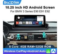 10.25'' Android 14 CarPlay Screen GPS For BMW 3series E90 E91 E92 E93 LHD iDrive